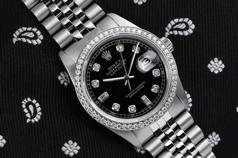 rolex datejust quadrante nero con brillanti prezzo|rolex datejust 36 prezzo.